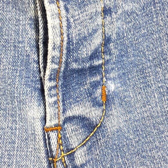 Y2K Levi Strauss Distressed Jeans Size 13 Button Fly Stretch Low Rise Slim Boot - Picture 9 of 14